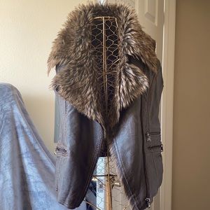 Faux fur vest